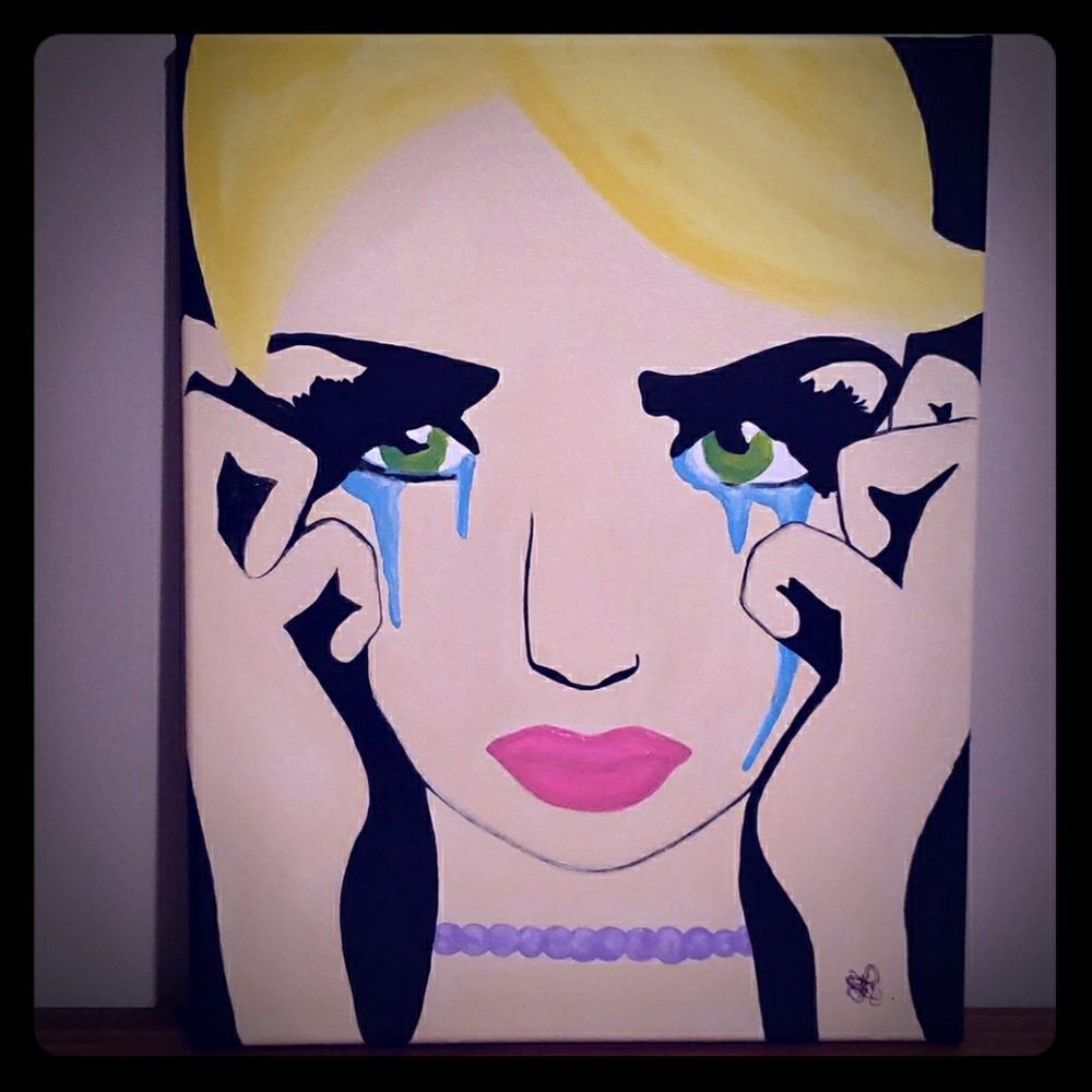 Custom painting custom decor, women art power pain
